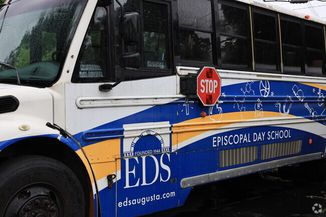Episcopal Day School bus in the Summerville neighborhood of Augusta, GA.