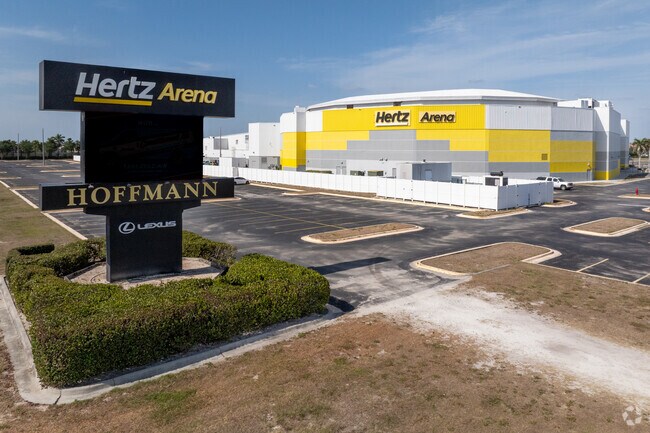 Hertz Arena has Hockey games, large musical concerts and other arena style entertainment.