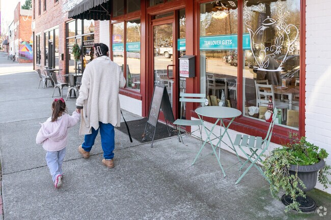 Downtown Garner centers on Main Street with local shopping and dining.