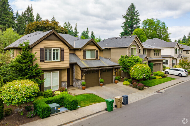 Large contemporary homes line the streets of Rosewood.