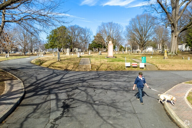 The historical Elmwood Cemetery is located in the Fourth Ward neighborhood of Charlotte.