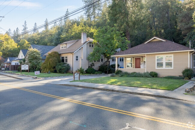 Find tree shaded homes on quiet streets with nice sidewalks in Placerville.