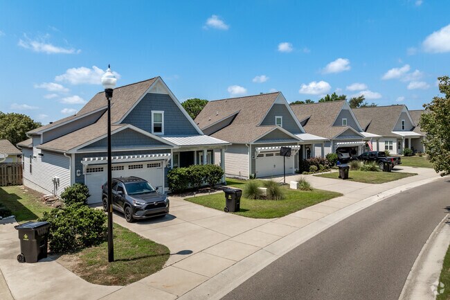You can find single story craftsman style homes in Beau Rivage.