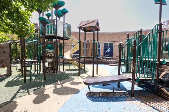Peter Pan playground sits atop Elmwood Park in Downtown Roanoke.