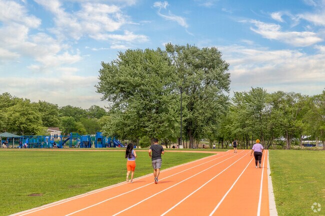 Get some exercise at the track in Cooper River Park.
