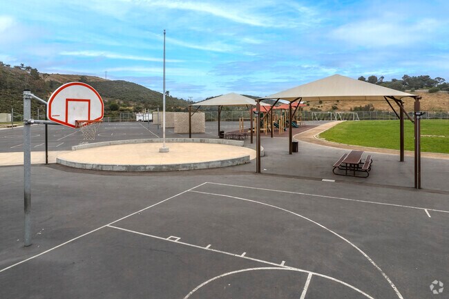 The basketball court at the Double Peak K-8 in San Marcos.