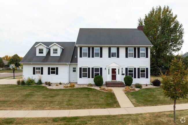 There are some unique homes in Rose Creek like this Colonial Revival home.