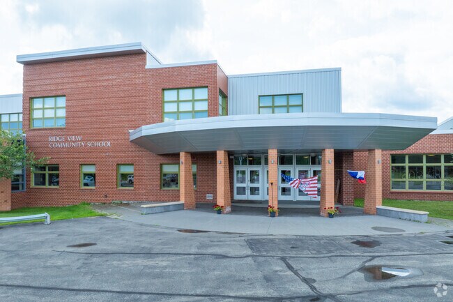 This is the main entrance to Ridge View Community School.