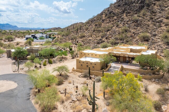 Pueblo-inspired custom homes can be seen in the Desert Uplands neighborhood.
