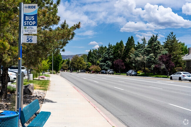 Bus stops are conveniently placed throughout the neighborhood in Double Diamond.
