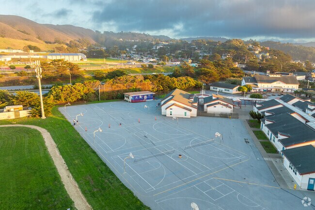 Ingrid B. Lacy Middle School in the Sharp Park neighborhood of Pacifica, CA