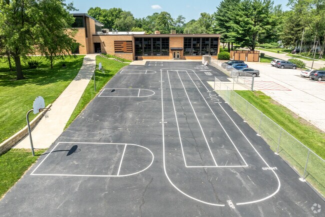 Outdoor space is used for play and PE classes at Mark Twain Elementary.