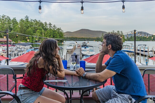The Algonquin on Lake George is a favorite spot for a romantic waterfront dinner.