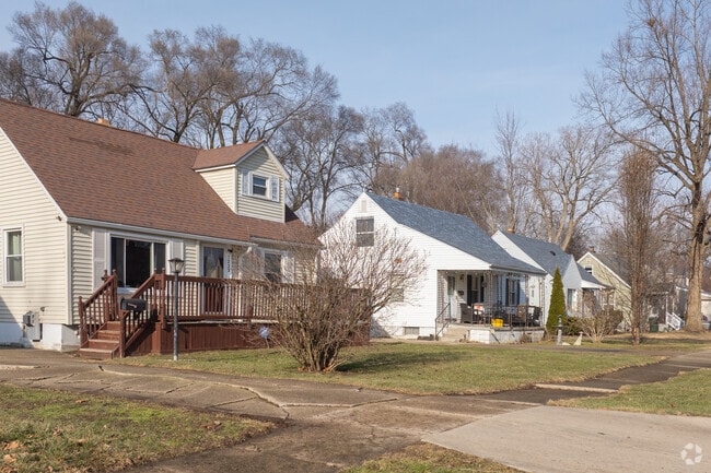 The homes of Portage Crossing are generally smaller and more tightly placed.