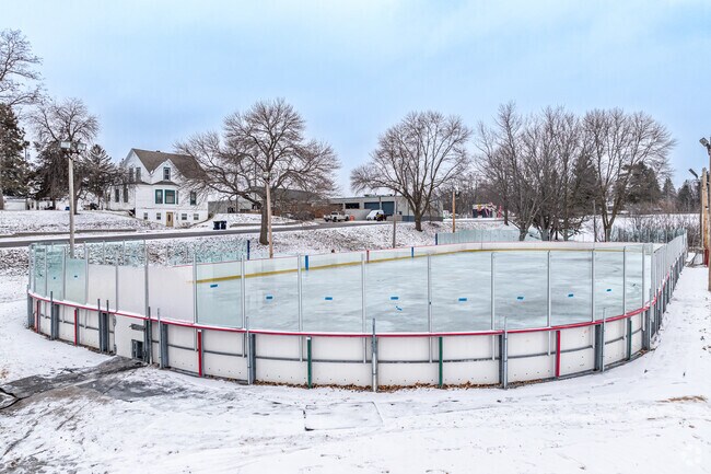 Chuckie Lundquist Park near Chisago City has a hockey rink during the winter months.