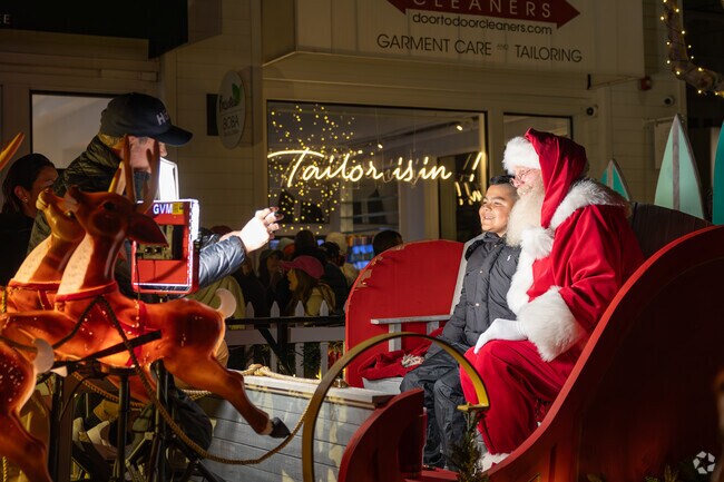 Pose for a photo with Santa Clause at The Skechers Holiday Fireworks
