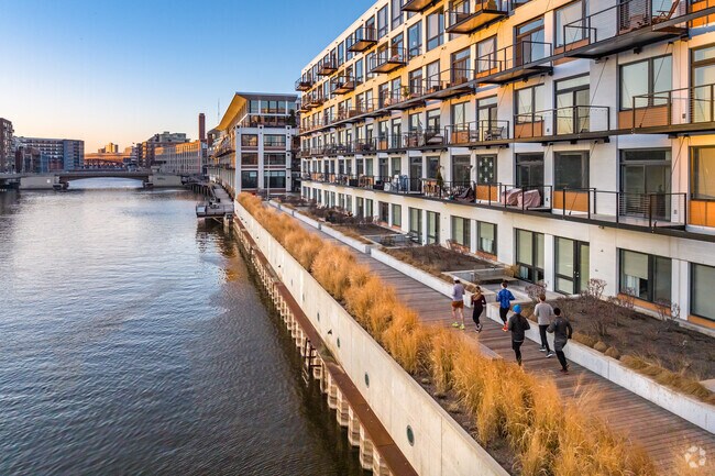 New Condos in the Historic Third Ward along the Milwaukee River.