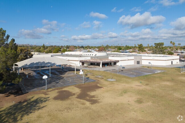 Kyrene del Norte School in Tempe includes a playground and multiple basketball courts.