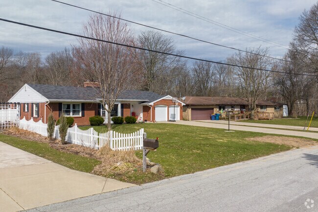 Ranch style homes in Millbrook are commonly seen with large front yards.