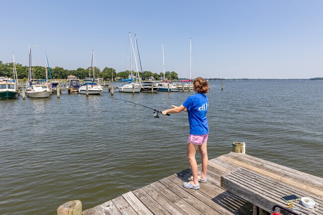 Locals in Cape St. Claire take advantage of the water by fishing and boating.
