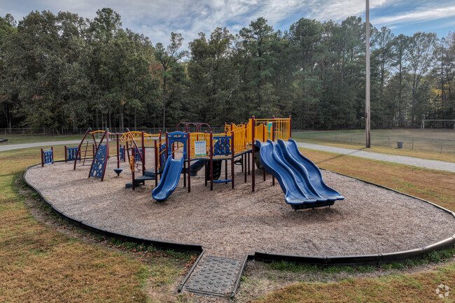 The Mehfoud Elementary School has two playgrounds for the students to play on.