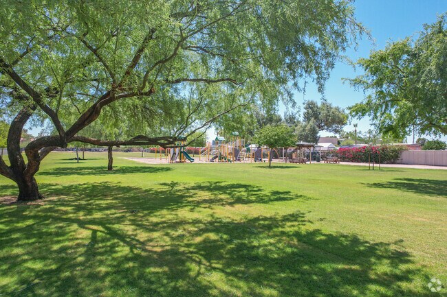 The spacious Beverly Park in West Main has plenty of trees for shade.