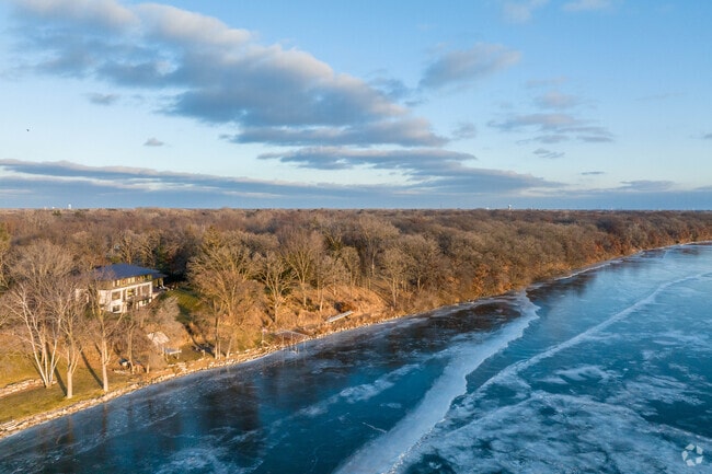 Waterfront homes in Coon Rapids can feature extensive views of the Mississippi River.