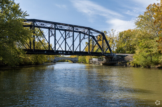 Finding serenity with each step across the bridge at Roosevelt Park in Hamilton.