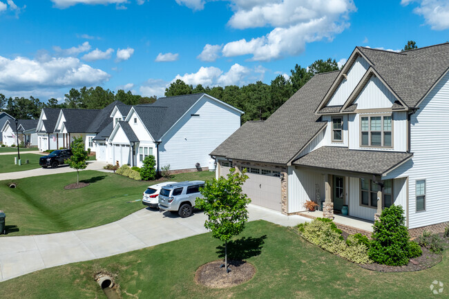 New traditional style homes make up the majority of the communities throughout Meadow.