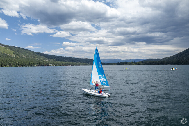 Sierra Meadows residents flock to Donner Lake in Summer for water activities like sailing.