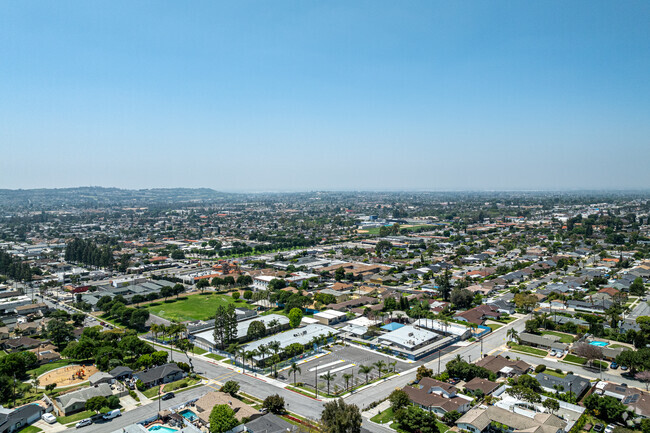 An aerial view of the entire campus at El Cerrito Elementary School in La Habra.