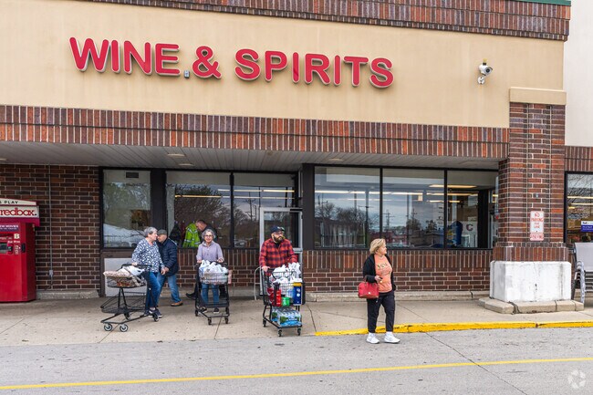 Residents get their groceries at Jewel Osco in Indian Head Park.