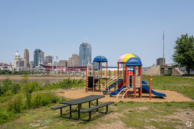 General James Taylor Park has a small playground by the waters.
