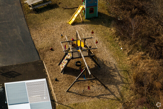 The New School in DeWitt has a small playground for students.
