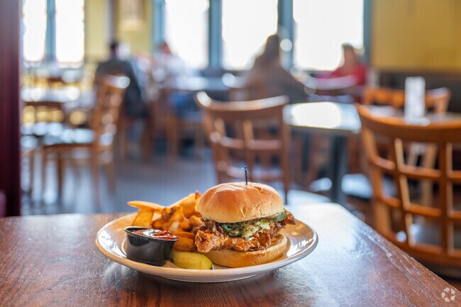A fried chicken sandwich from Franklins in Hyattsville, near Edmonston.