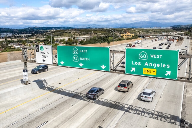 Diamond Bar commuters have direct access to the 60 and 57 freeways.