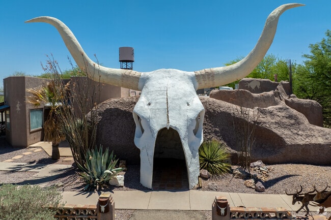Longhorn Steakhouse is a famous restaurant in Arivaca Junction built in the 1970s by Tucson artist Michael Kautza.