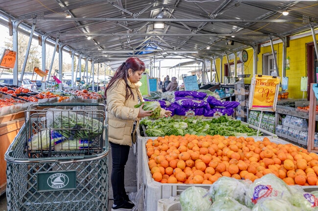 Local woman sorts through the lettuce at Valley Liquidation in Midland WA.