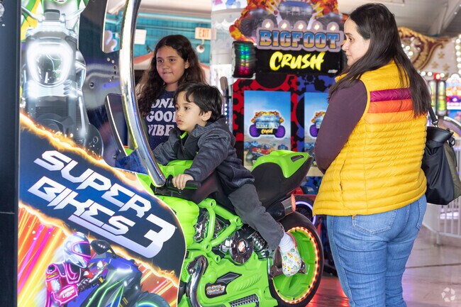 Long Beach families enjoy the Arcade at the Pavilion.