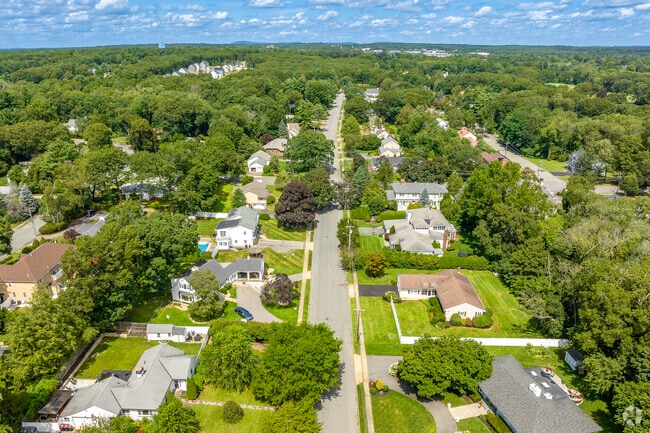 Aerial view of the Brockton Heights neighborhood.