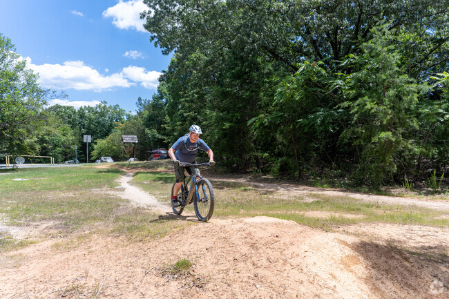 Mountain bike riders love the trails at Hobby Park, just a few miles from South View.