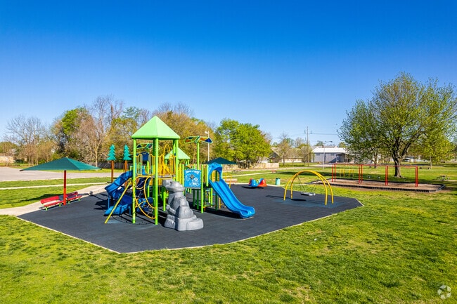 The playground equipment at Nichols Park is ADA accessible for children in the Heart of the Westside neighborhood.