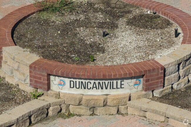 Even a city roundabout is emblazoned with Duncanville pride.