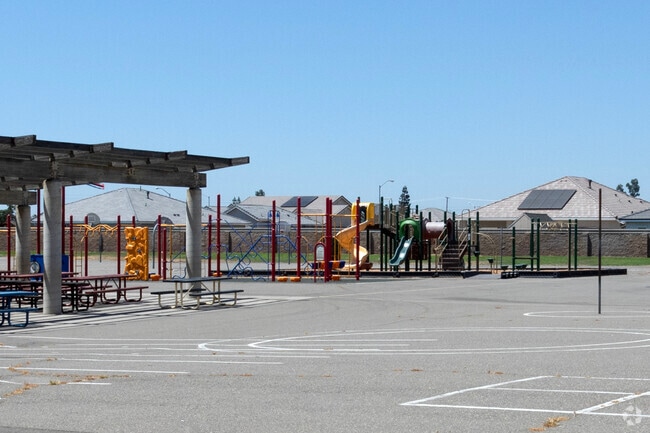 The playground at Peggy Heller Elementary School in Atwater.