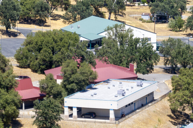 A view of Evergreen High School in Oakhurst.