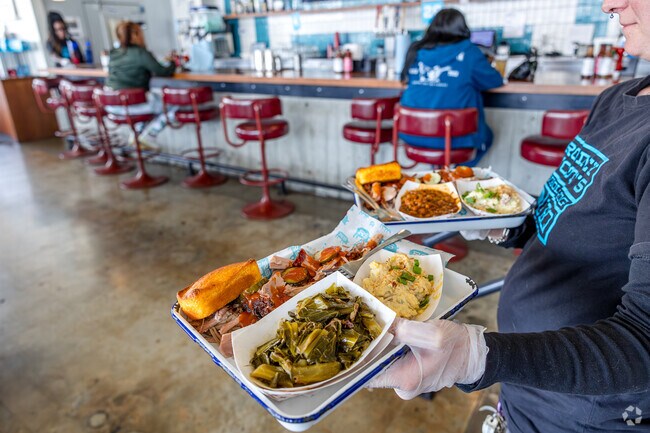 Rodney Scott's BBQ is near to Pittsburgh, and serves up tasty bbq and sides.