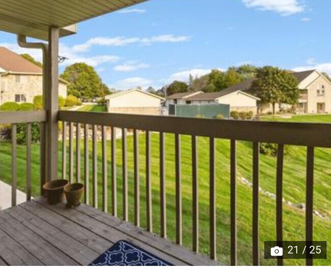 Balcony overlooking courtyard