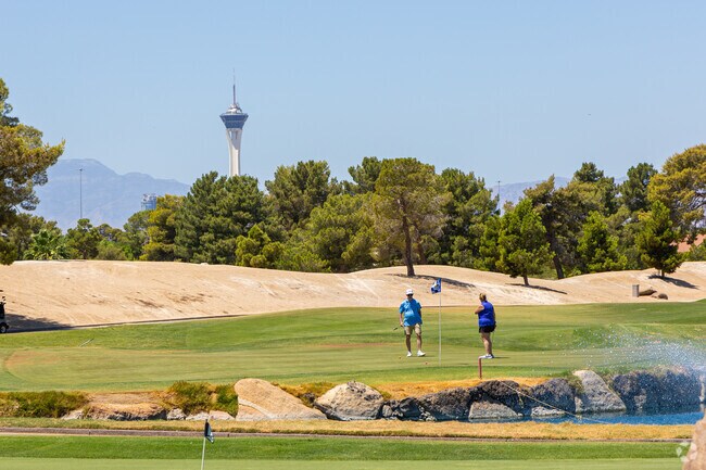 Golfers enjoy a day of golfing at Desert Pines Gold Club in Downtown East.