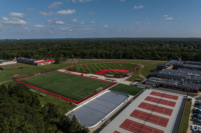 Aerial of the field looking north east.