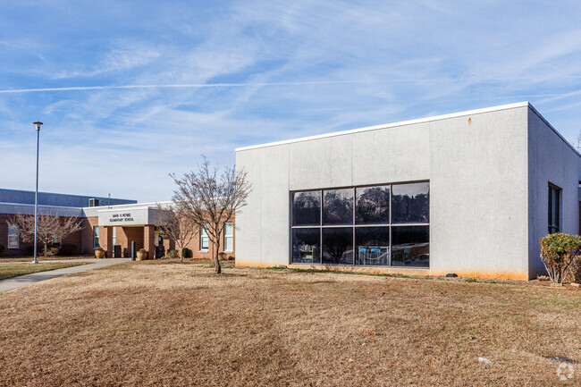 Petree Elementary showcases a modern architectural design.